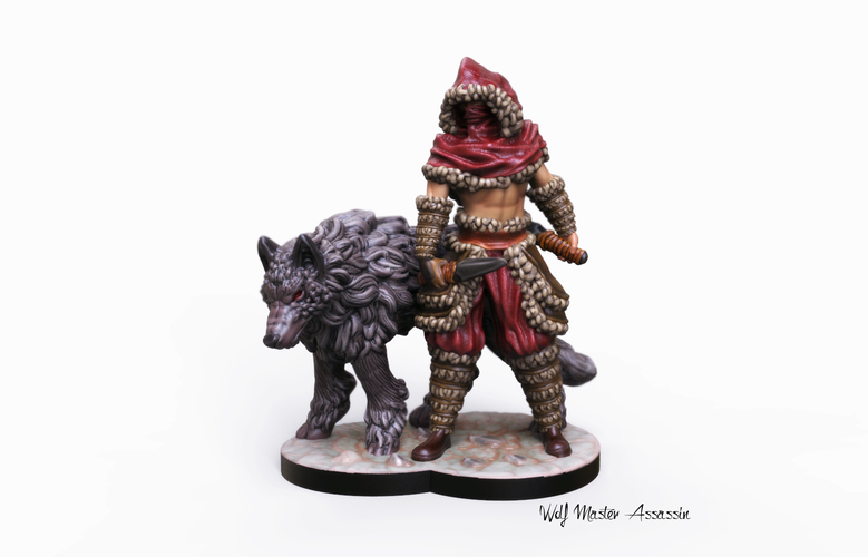 32mm Miniature Wolf Master Assassin 3D Print 228696