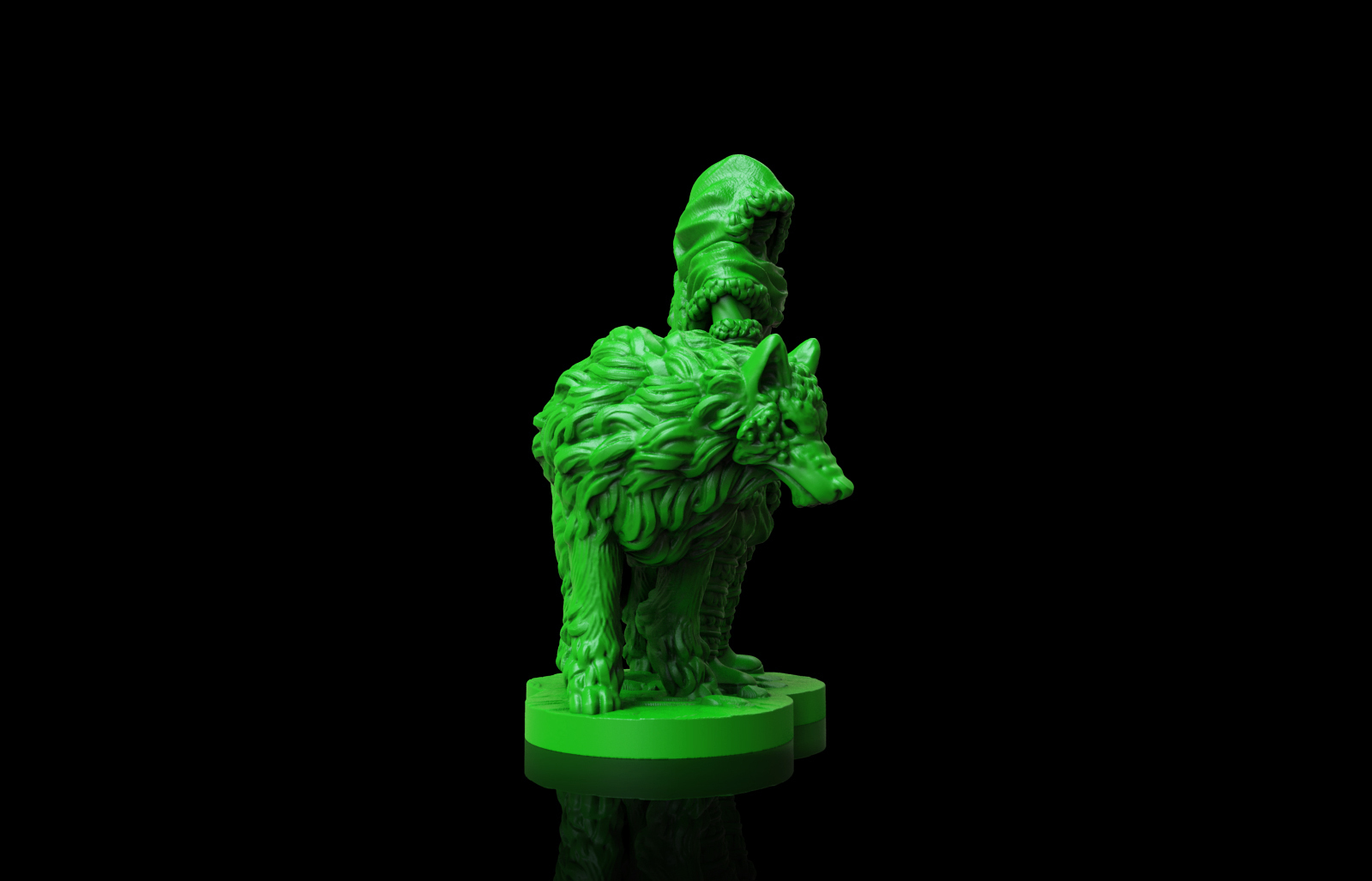 3D Printed 32mm Miniature Wolf Master Assassin by Sebastiano Di Grazia