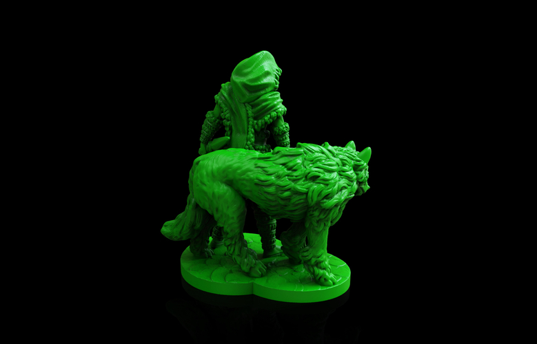 32mm Miniature Wolf Master Assassin 3D Print 228699