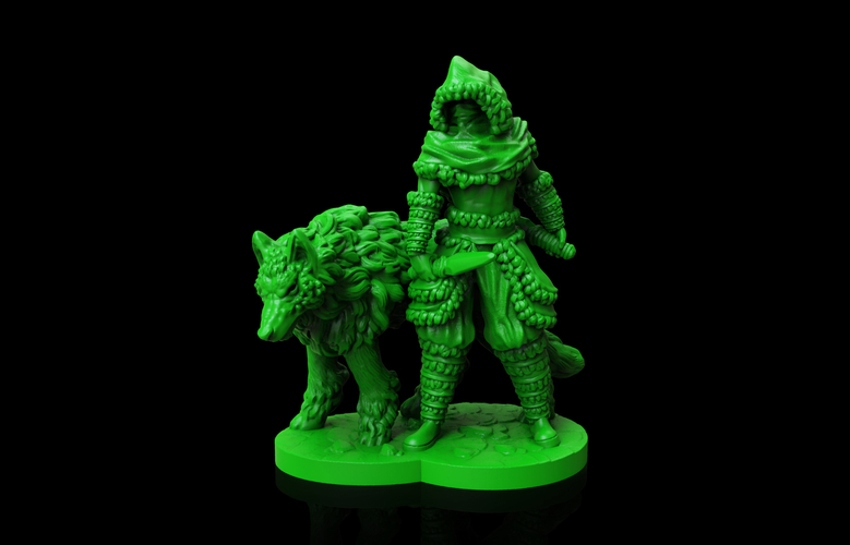 32mm Miniature Wolf Master Assassin 3D Print 228700
