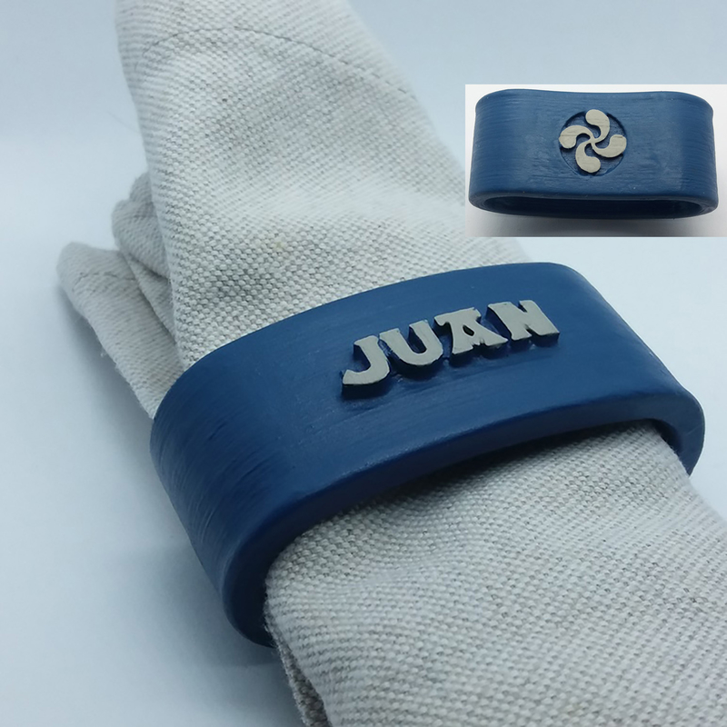 JUAN 3D Napkin Ring with lauburu