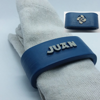 JUAN 3D Napkin Ring with lauburu - Thumbnail 1