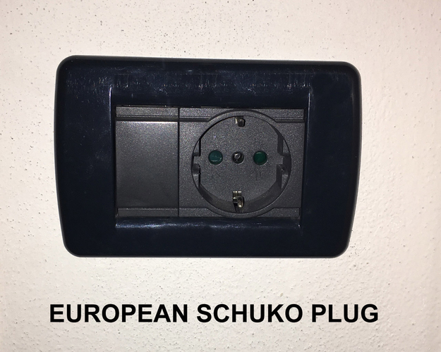 Google Home Mini - EU stable Schuko/FR adapter & cover 3D Print 228717