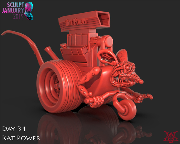 Rat Power Monster Truck 3D Print 228768