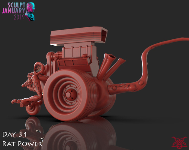 Rat Power Monster Truck 3D Print 228771