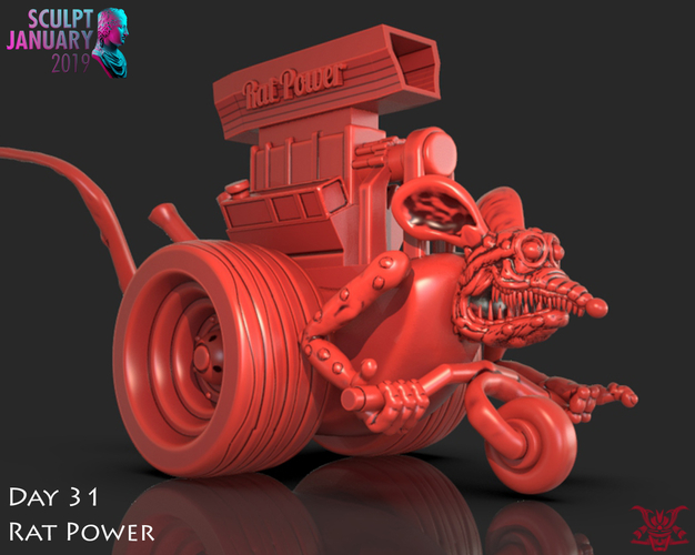 Rat Power Monster Truck 3D Print 228774