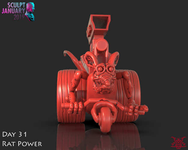 Rat Power Monster Truck 3D Print 228775