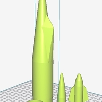 Small Estes Interceptor K-50 rocket plastic parts 3D Printing 228973
