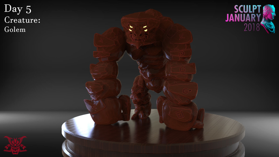 Golem Sculpture 3D Print 229013