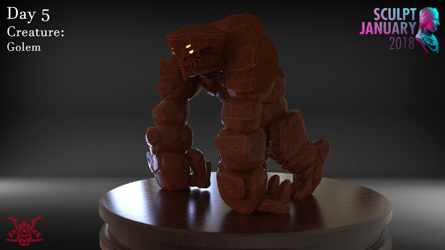 Golem Sculpture 3D Print 229014