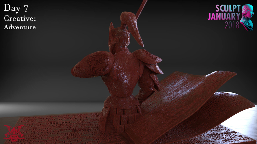 Stylized Fantasy Knight 3D Print 229045