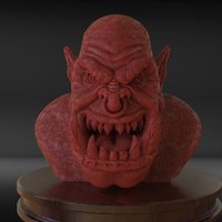 Small Orc Bust Eyes and Ears and Full Bust 3D Printing 229066