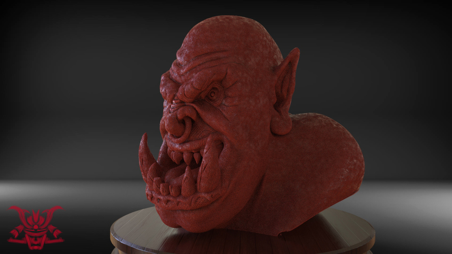 Orc Bust Eyes and Ears and Full Bust 3D Print 229067