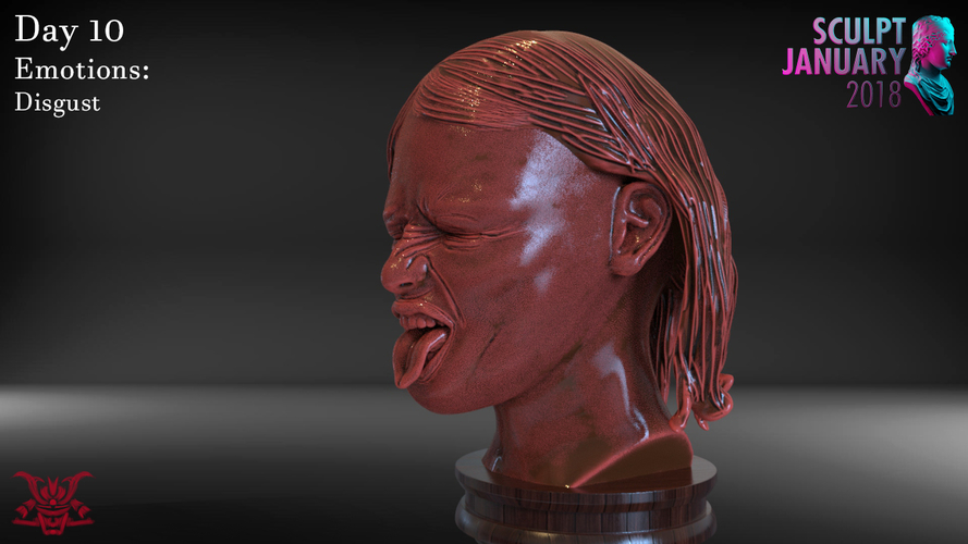 Realistic Disgust Girl 3D Print 229120