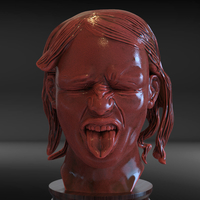 Small Realistic Disgust Girl 3D Printing 229121