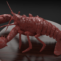 Small Realistic Lobster 3D Printing 229132