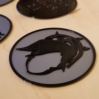 Small Overwatch "Mercy" Coaster Set 3D Printing 229159