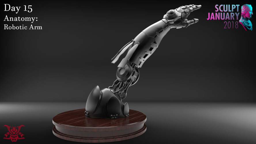 Realistic Robot Arm 3D Print 229199