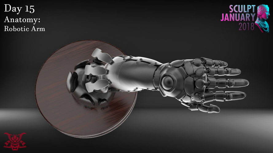 Realistic Robot Arm 3D Print 229200