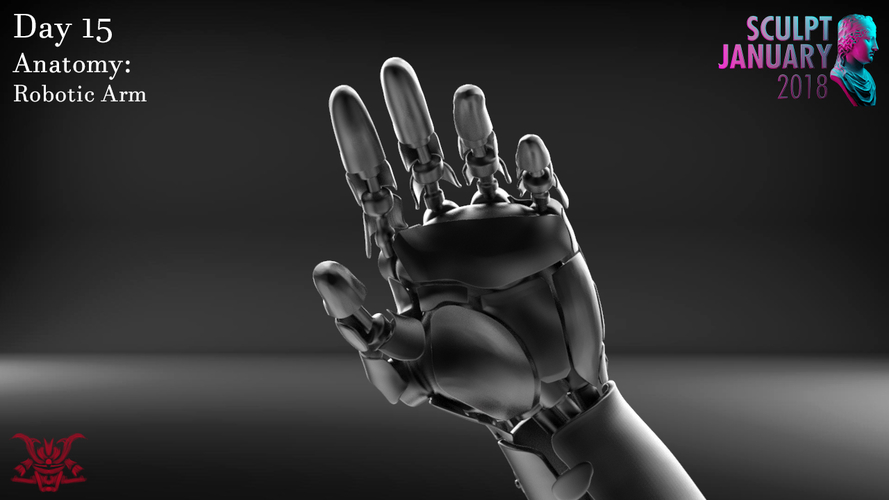 Realistic Robot Arm 3D Print 229204