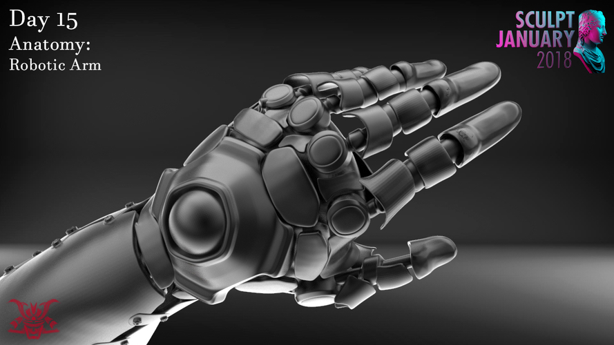 Realistic Robot Arm 3D Print 229205