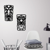 Small African mask wall decoration  2 Masks  3D Printing 229224