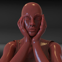 Small Bored Girl Sculpture 3D Printing 229261