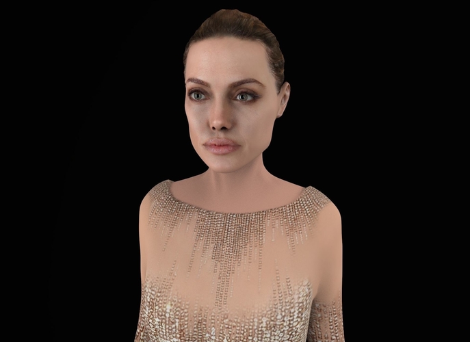 Angelina Jolie figurine ready for full color 3D printing 3D Print 229340