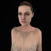 Angelina Jolie figurine ready for full color 3D printing - Thumbnail 4