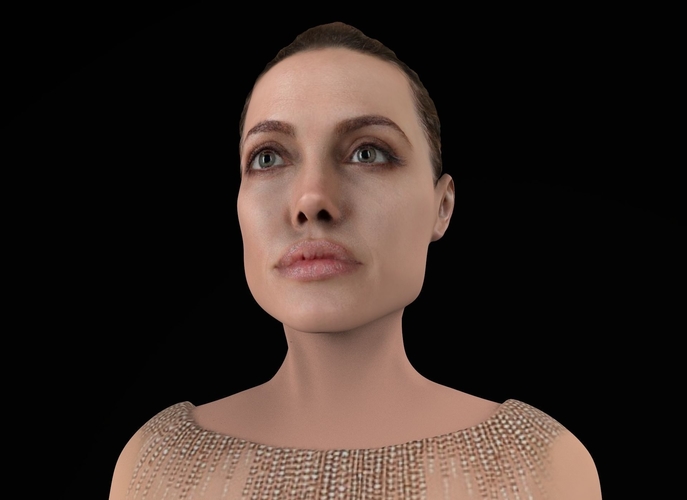 Angelina Jolie figurine ready for full color 3D printing 3D Print 229341