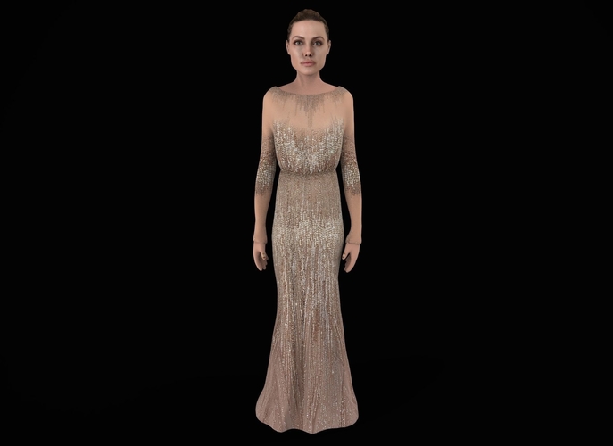 Angelina Jolie figurine ready for full color 3D printing 3D Print 229342