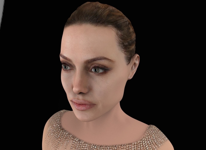 Angelina Jolie figurine ready for full color 3D printing 3D Print 229343