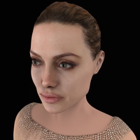 Angelina Jolie figurine ready for full color 3D printing - Thumbnail 7