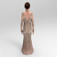 Angelina Jolie figurine ready for full color 3D printing - Thumbnail 9