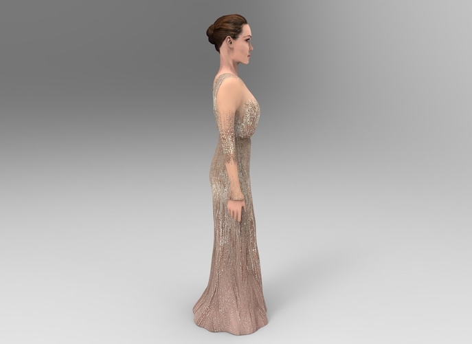 Angelina Jolie figurine ready for full color 3D printing 3D Print 229346