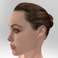 Angelina Jolie figurine ready for full color 3D printing - Thumbnail 11
