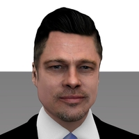 Brad Pitt figurine ready for full color 3D printing - Thumbnail 4