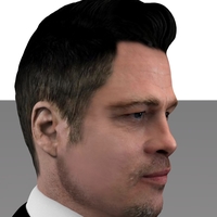 Brad Pitt figurine ready for full color 3D printing - Thumbnail 5