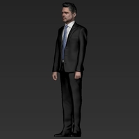 Brad Pitt figurine ready for full color 3D printing - Thumbnail 8