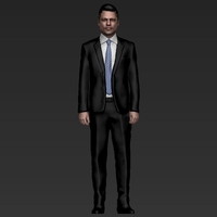 Brad Pitt figurine ready for full color 3D printing - Thumbnail 9