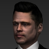 Brad Pitt figurine ready for full color 3D printing - Thumbnail 10