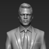 Brad Pitt figurine ready for full color 3D printing - Thumbnail 17