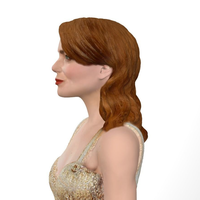 Emma Stone figurine ready for full color 3D printing - Thumbnail 2