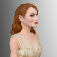 Emma Stone figurine ready for full color 3D printing - Thumbnail 3