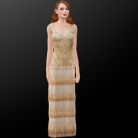 Emma Stone figurine ready for full color 3D printing - Thumbnail 4