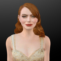 Emma Stone figurine ready for full color 3D printing - Thumbnail 6