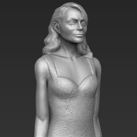 Emma Stone figurine ready for full color 3D printing - Thumbnail 7