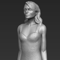 Emma Stone figurine ready for full color 3D printing - Thumbnail 9