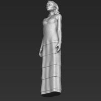 Emma Stone figurine ready for full color 3D printing - Thumbnail 12