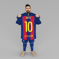 Lionel Messi ready for full color 3D printing - Thumbnail 7